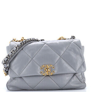 Chanel Large 19 Flap Bag Quilted Leather